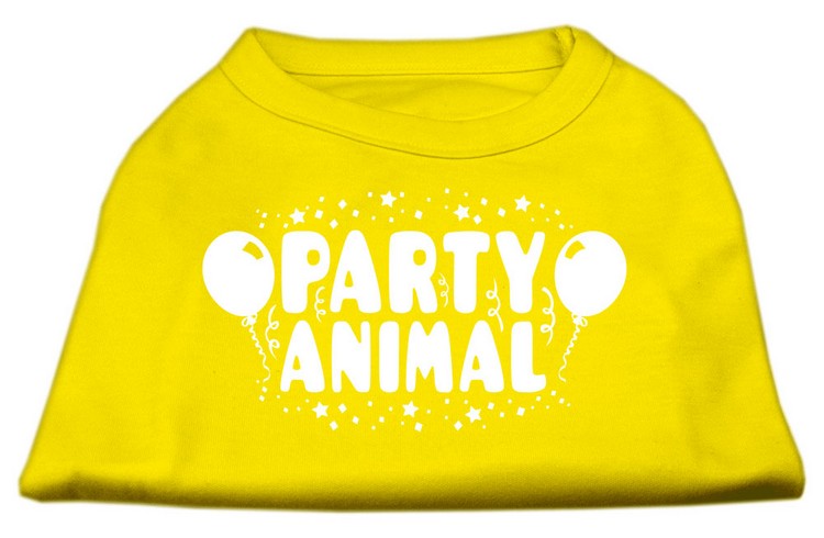 Party Animal Screen Print Shirt Yellow Lg